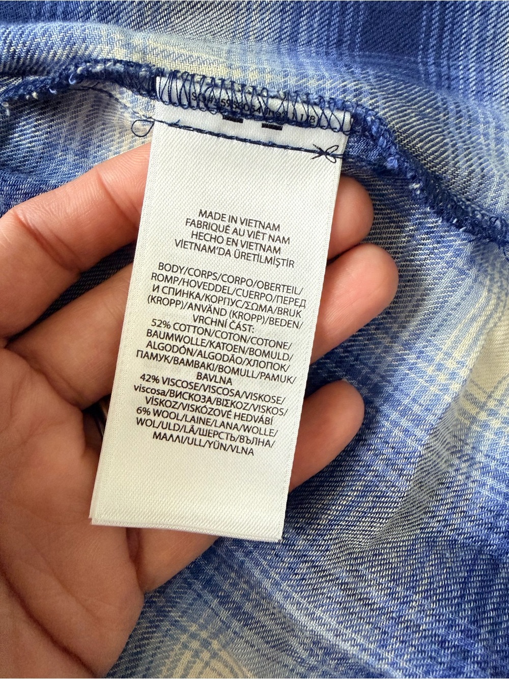 Ralph Lauren Blue & White Plaid Button-Front Maxi Dress with Tie Waist - Picture 7 of 7